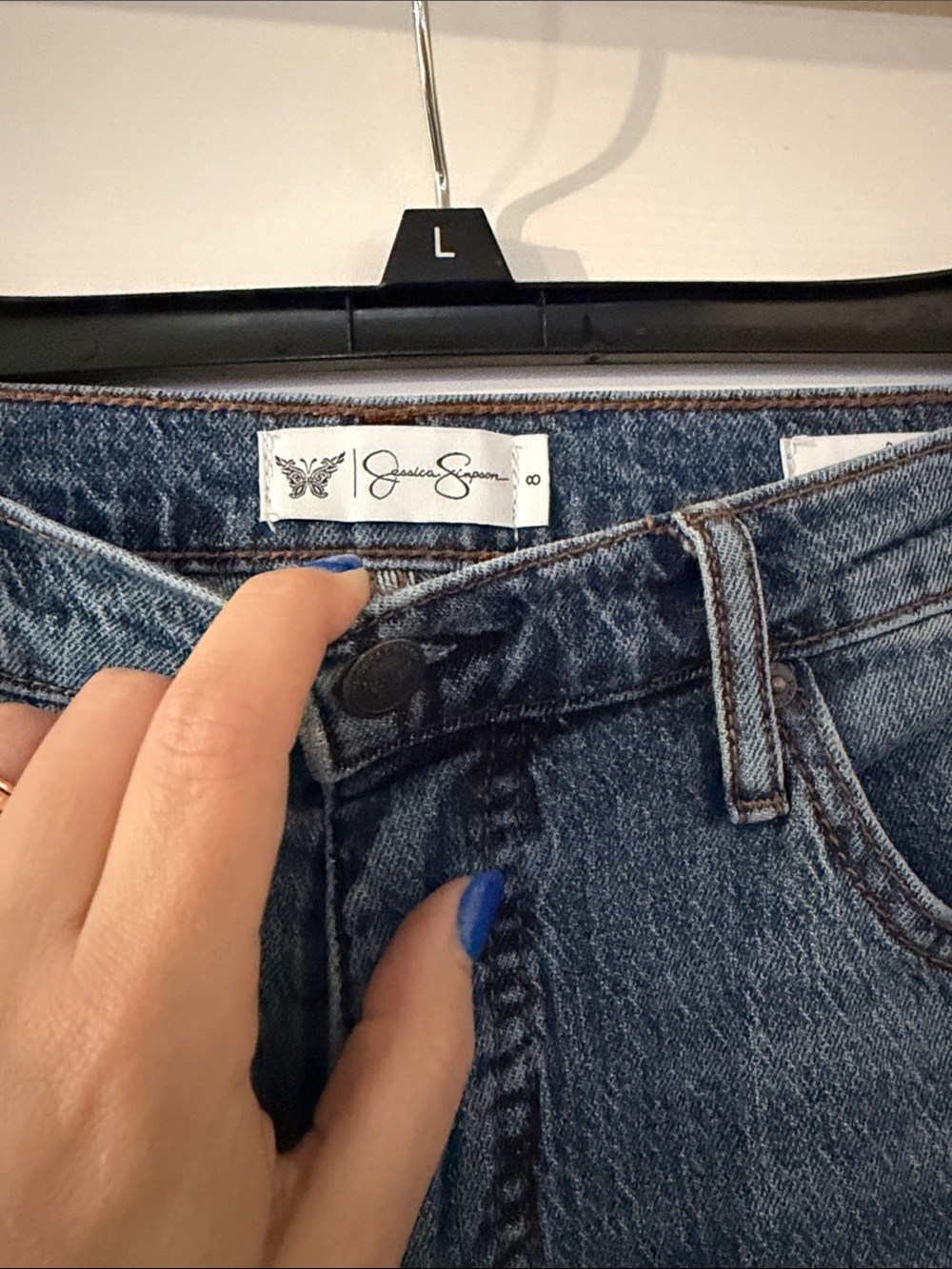 Jessica Simpson Blue Denim Jeans - Classic Dark Blue Wash - Picture 2 of 6